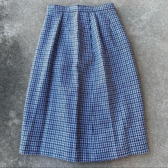 Orvis Vintage Wool Plaid Houndstooth Skirt - Picture 7 of 7